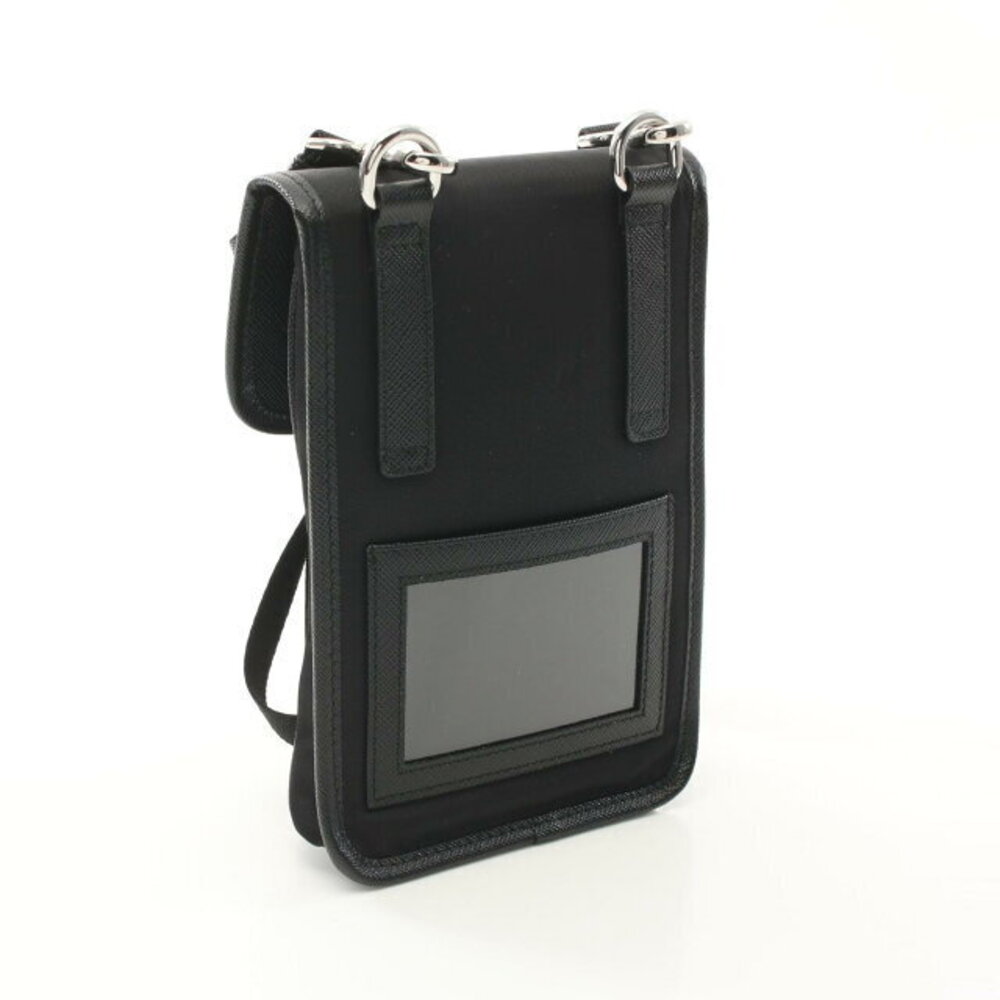 Prada TESSUTO SAFFIANO Shoulder Bag Saffiano Leather Black - Picture 2 of 6